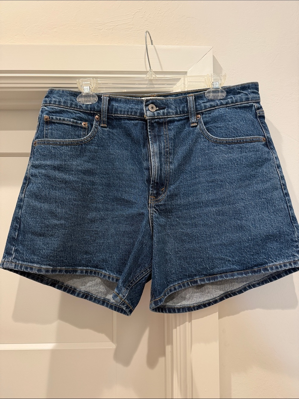 Abercrombie & Fitch Classic Dark Blue Denim Shorts